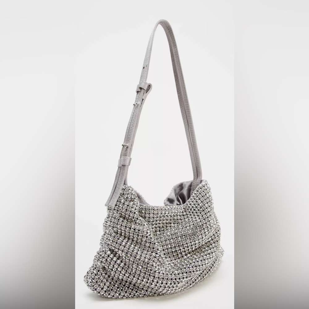 NWT Zara rhinestone bucket bag - Picture 2 of 5